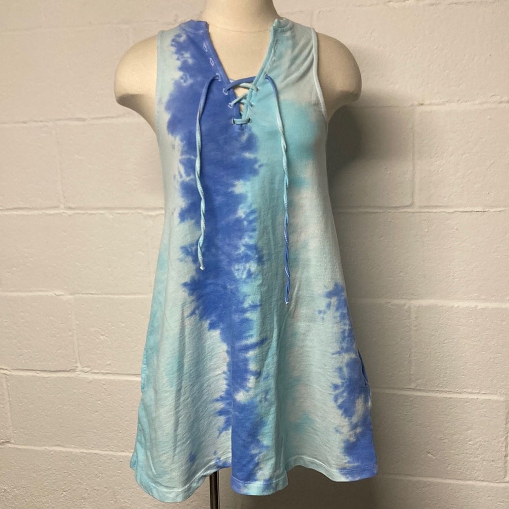 Lagaci Blue Tie Dye Cover Up